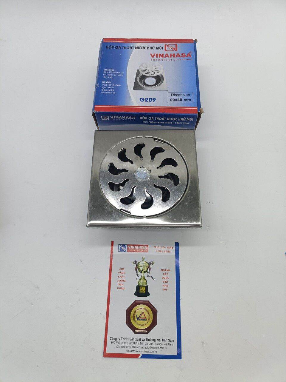 Thoát sàn inox VINAHASA D76 và D90