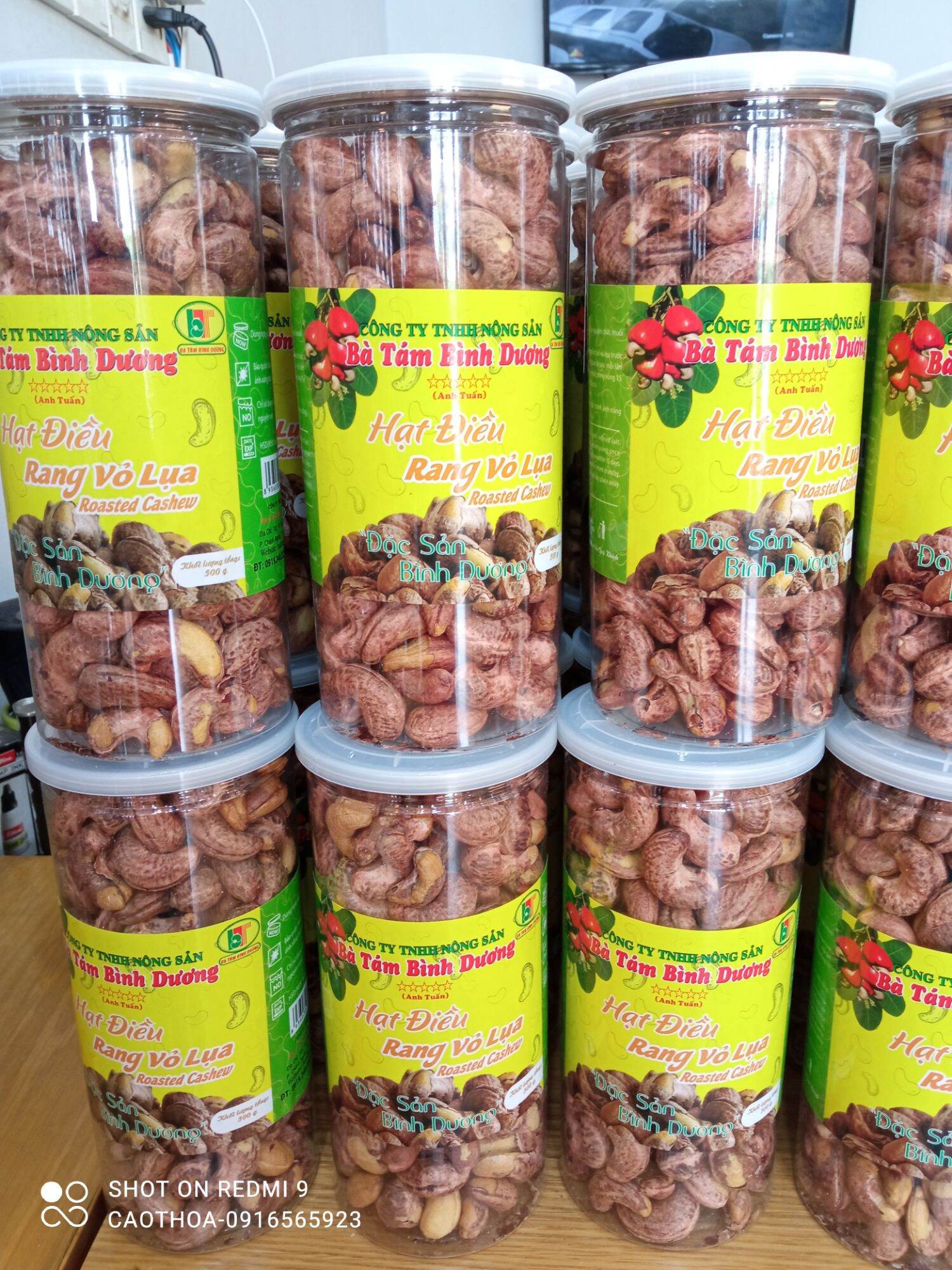 Hạt điều Bà Tám Bình Dương dạng pet 500gr
