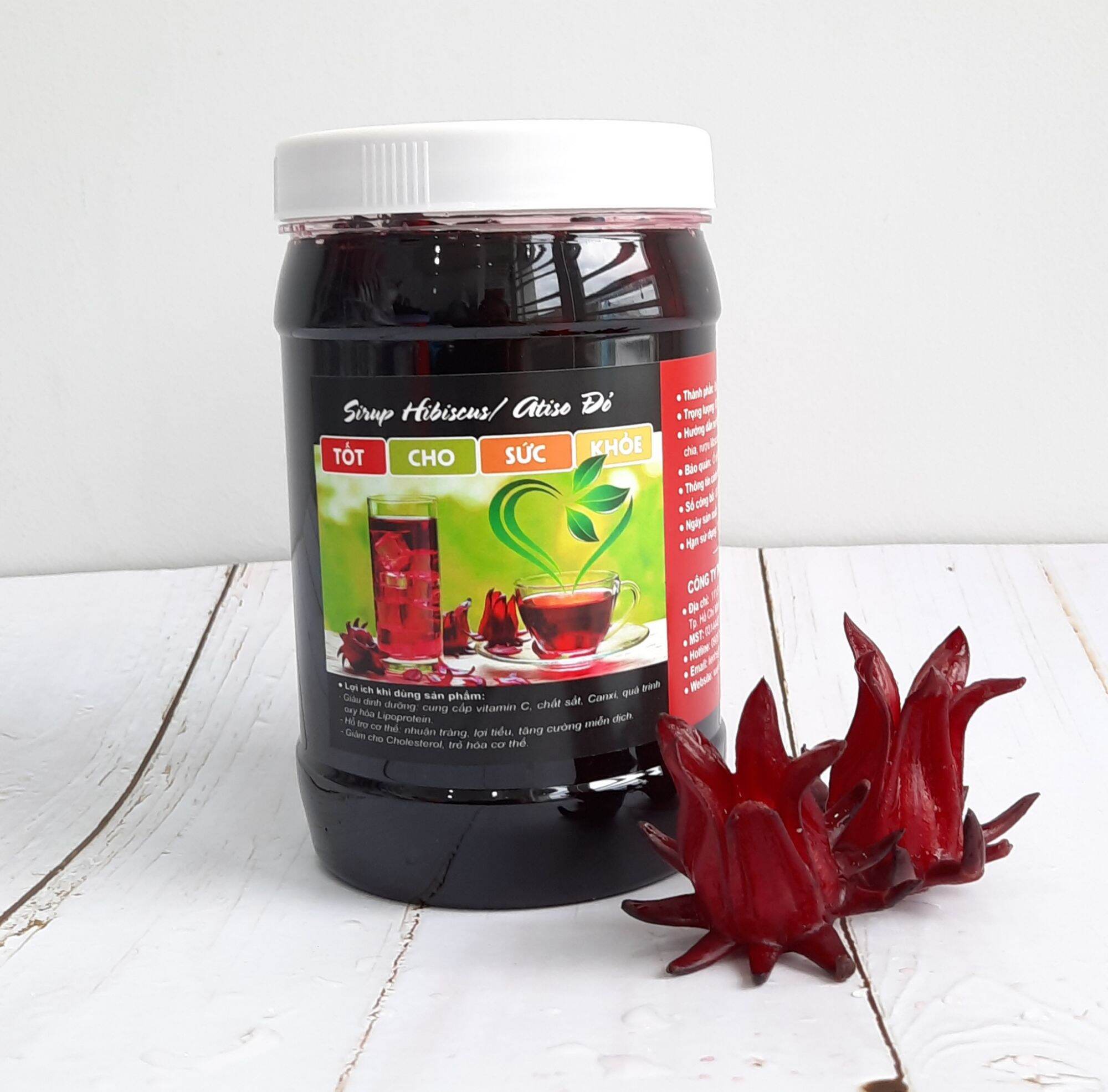 Siro Atiso đỏ/ Syrup Hibiscus hủ 1kg