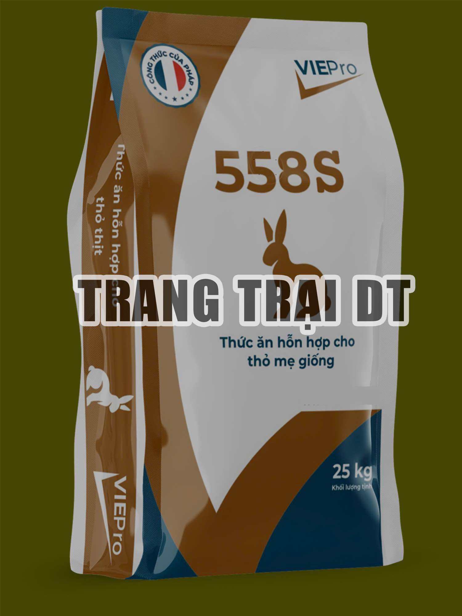 1 Kg Cám thỏ mẹ giống 558S, thức ăn cho thỏ, chuột, bọ ú, nhím, dũi,..