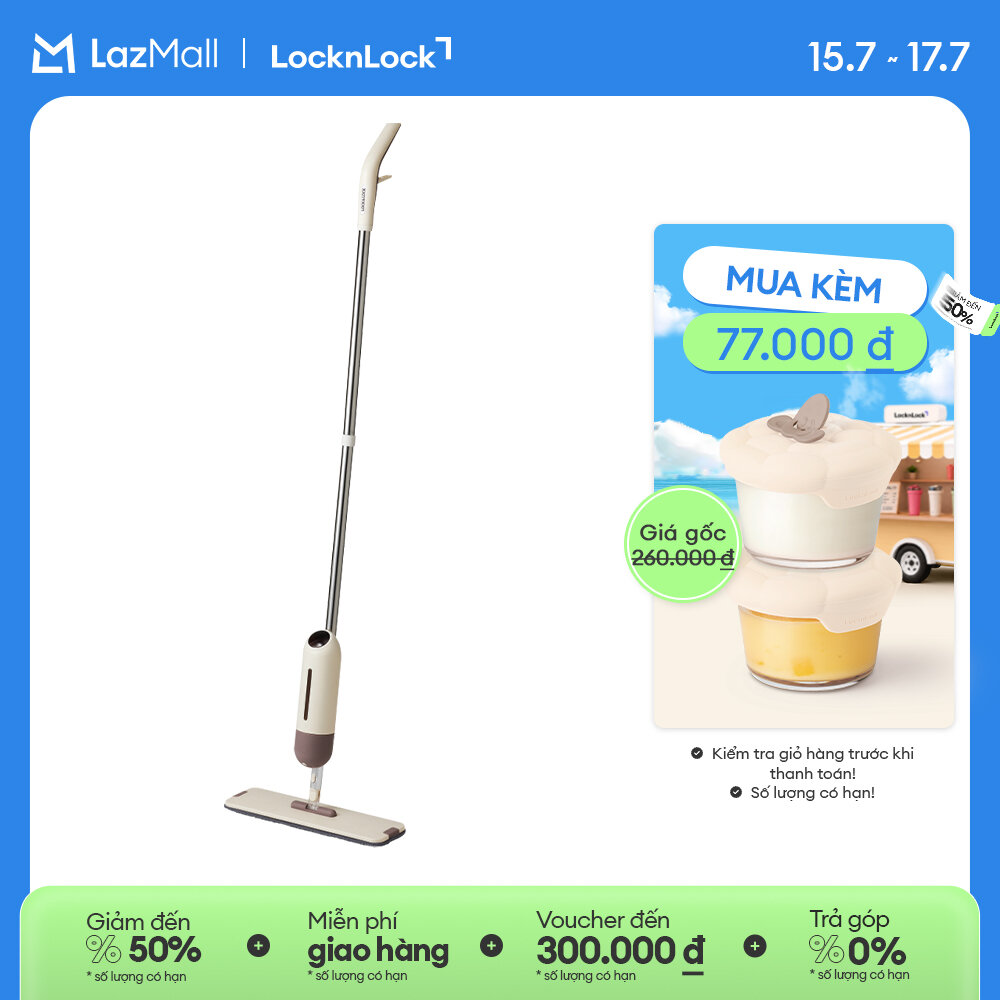 Bộ cây lau nhà capsule spray mop lock&lock etm472