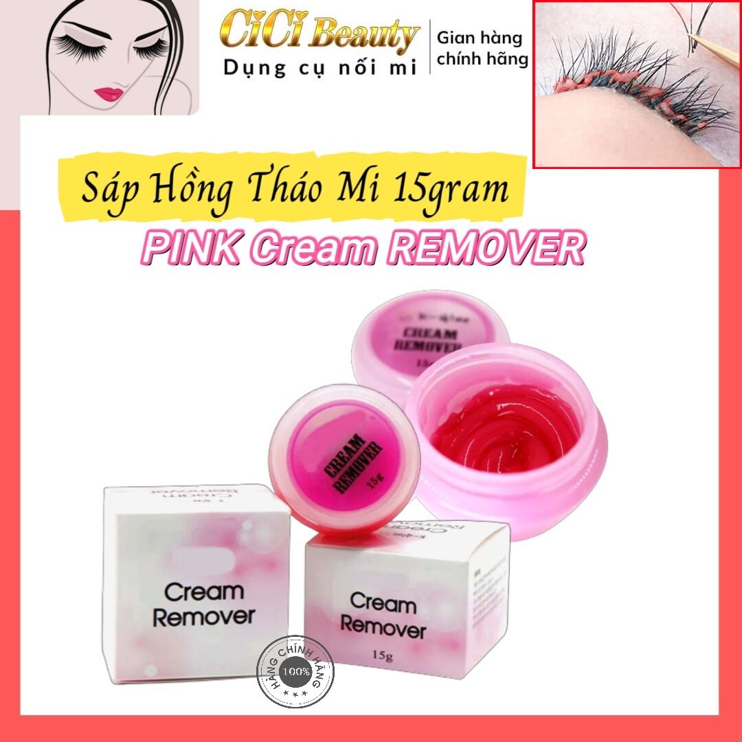 Sáp Hổng Tháo Mi 15g_Pink Cream REMOVER_Sáp Tháo Mi Hàn Quốc