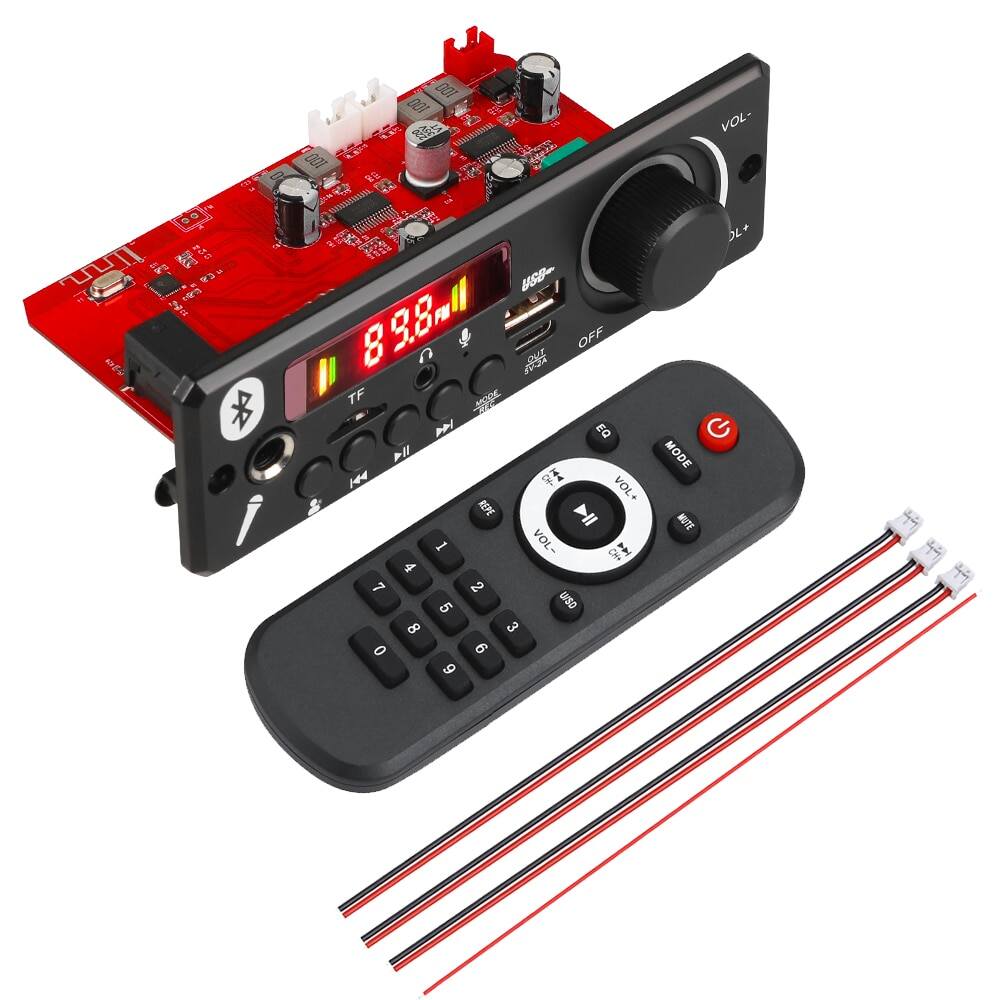 Bluetooth 5.0 mp3 board giải mã 2*80w 160w khuếch đại âm thanh máy nghe nhạc 12v diy mp3 máy nghe nhạc xe fm đài phát thanh mô-đun tf usb mic ghi cuộc gọi