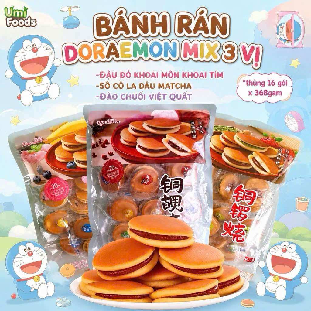 Túi Bánh DORAYAKY MINI DOREMON Có Nhân Mix Vị Túi (368 Gram) 🎠