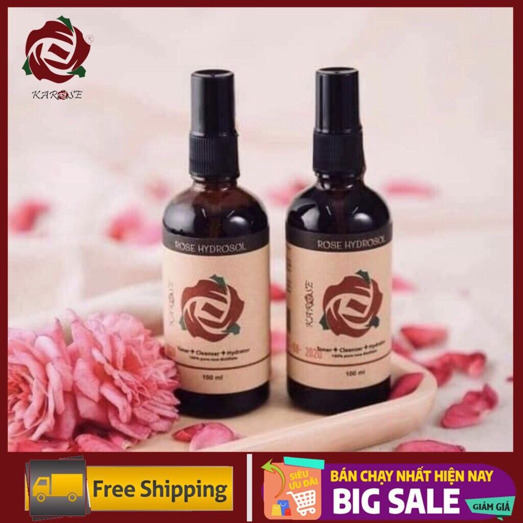 Nước cất hoa hồng hữu cơ karose 100ml