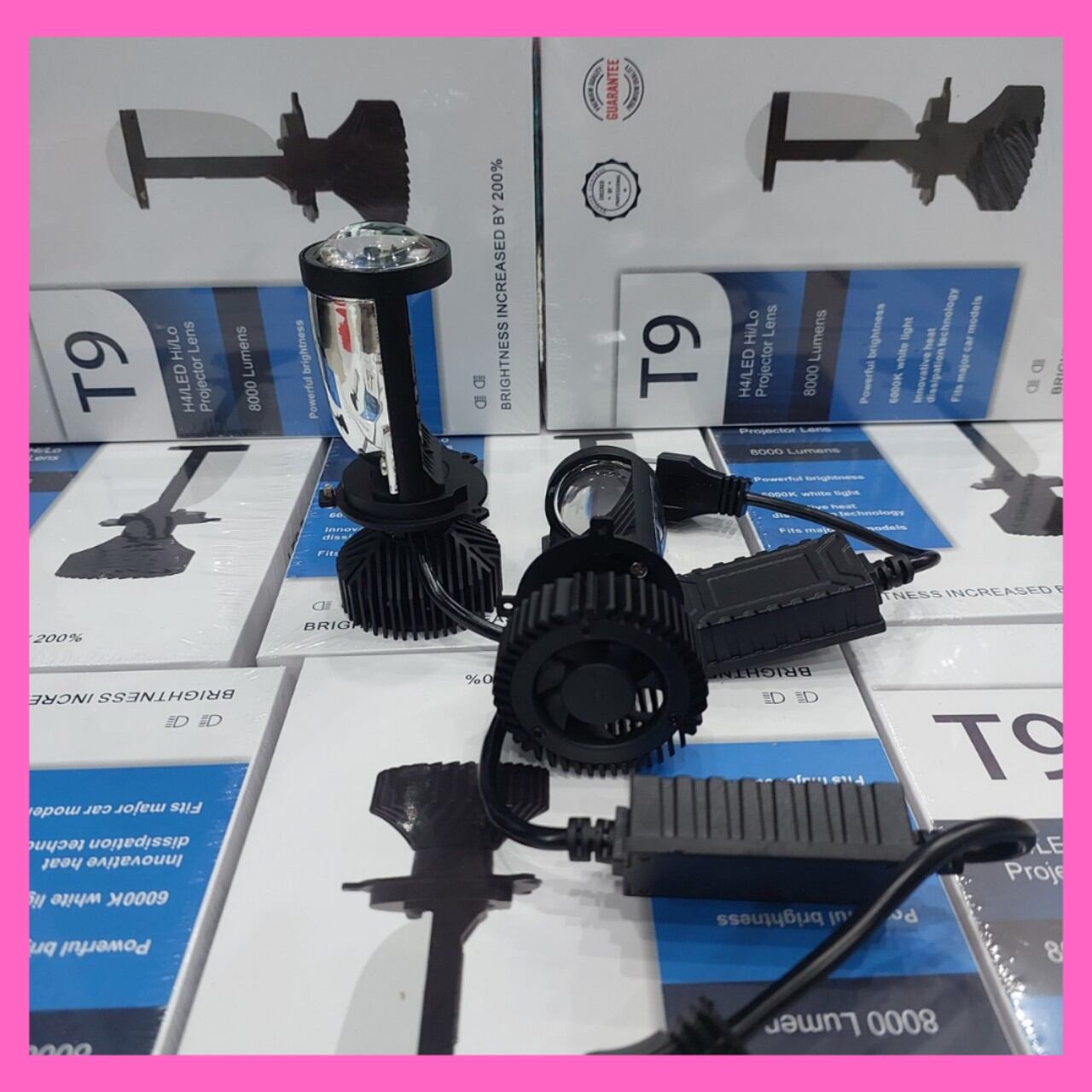 Bóng đèn Pha led T9 chân H4 phù hợp tất cả các loại pha ô tô, xe máy chân H4