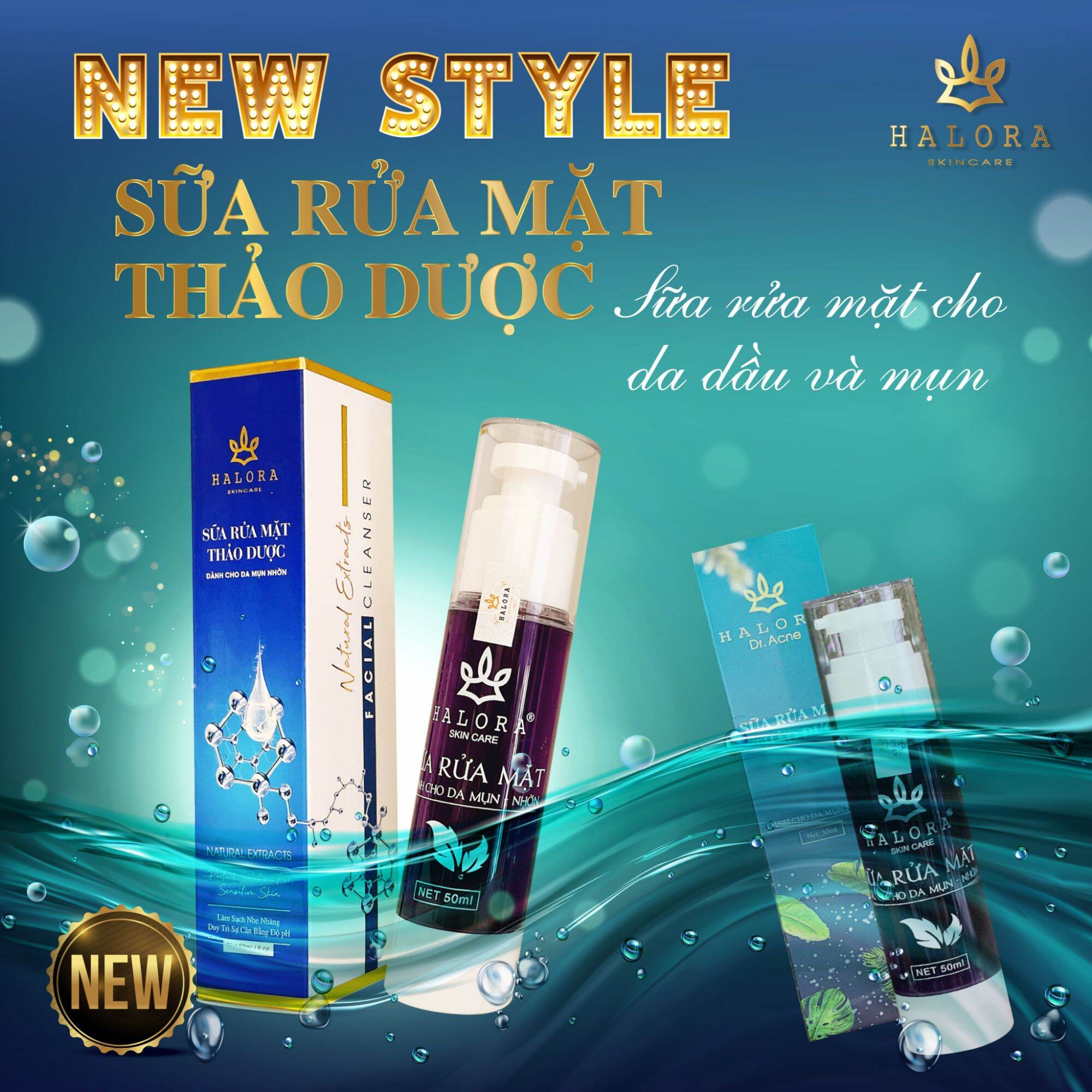 [HCM]SỮA RỬA MẶT KIỀM DẦU HALORA