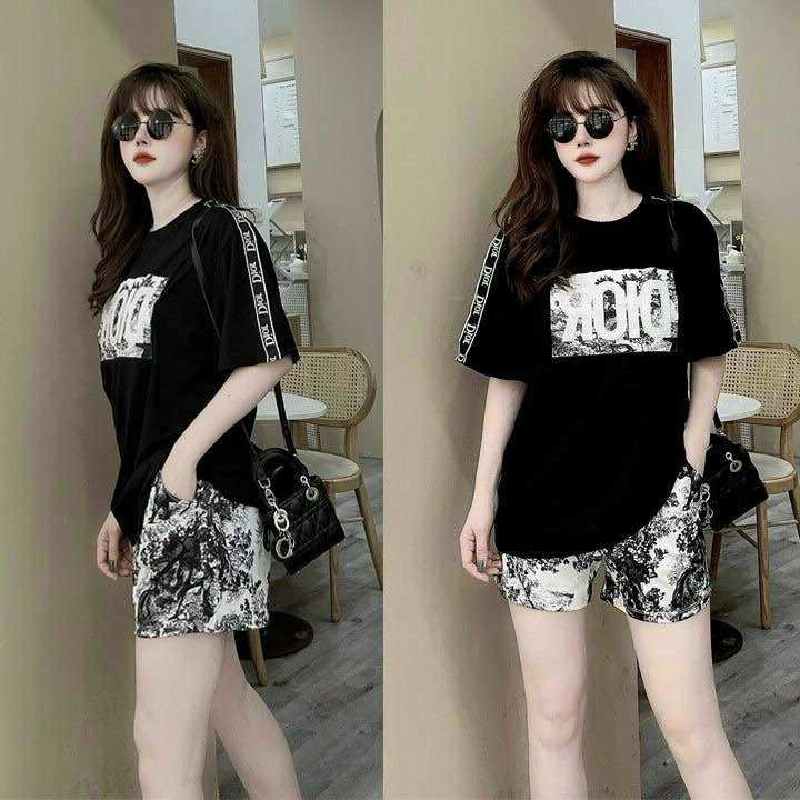 SÉT BỘ SHORT COTTON PHỐI 3D THÊU LOGO CAO CẤP