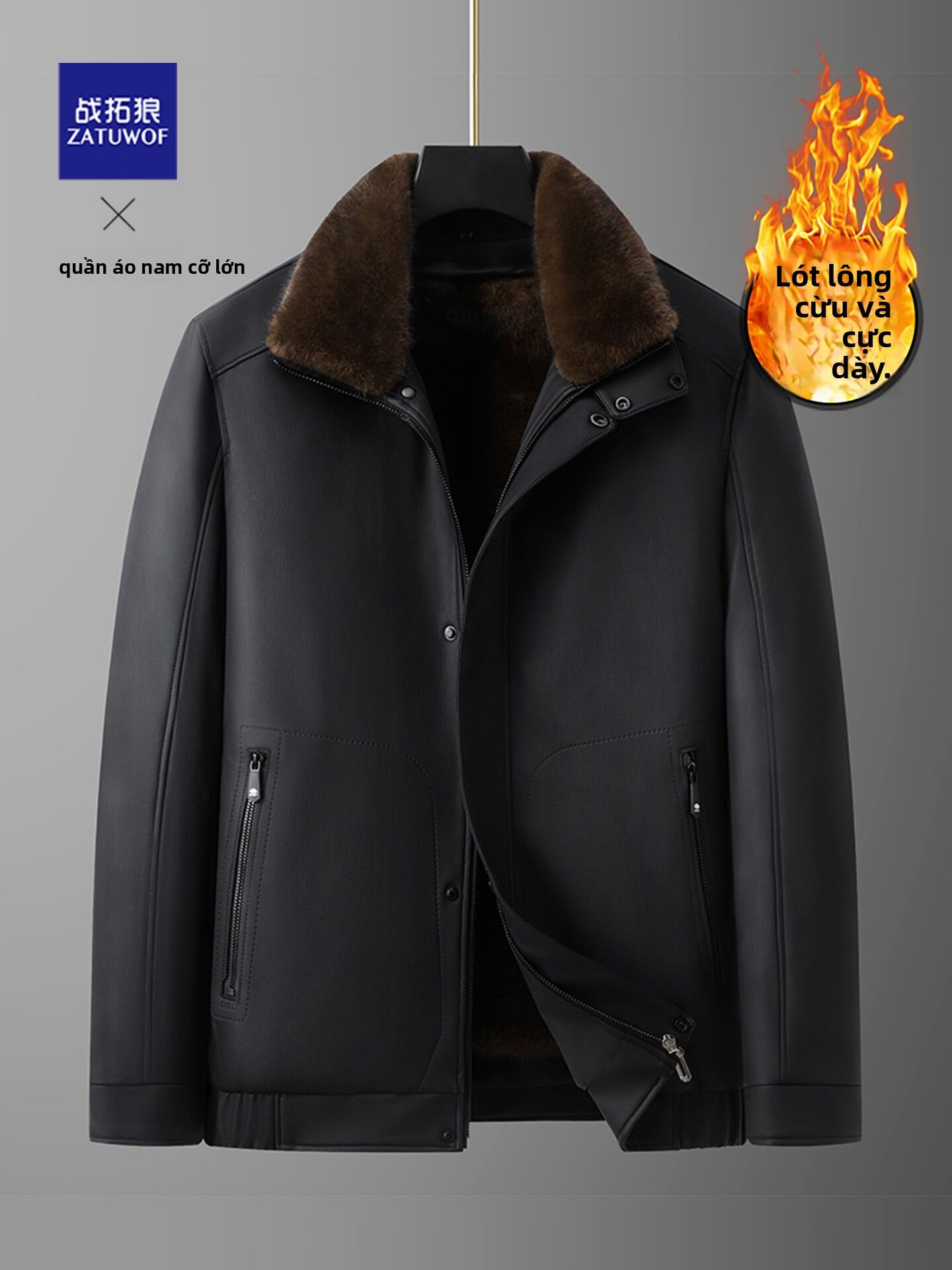 [ZATUWOF | Winter Large Size Warm Fur Collar Leather Jacket with Detachable Lining,ZATUWOF | Winter Large Size Warm Fur Collar Leather Jacket with Detachable Lining,] Giá  1,622,000 Đồng*Miễn phí vận chuyển