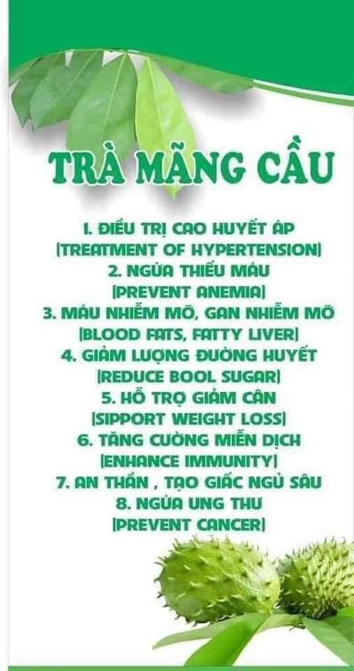 trà mãng cầu xiêm -300k/kg. túi 250g,1kg được 4 túi nha khách. trà mãng cầu xiêm 100% tự nhiên . Trà