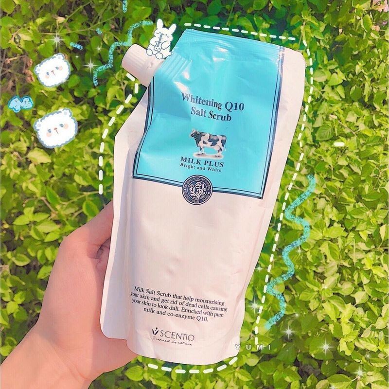 [HCM]Muối Tẩy Tế Bào Chết Body Sữa Bò Trắng Da Milk Plus Whitening Q10 Salt Scrub 300g