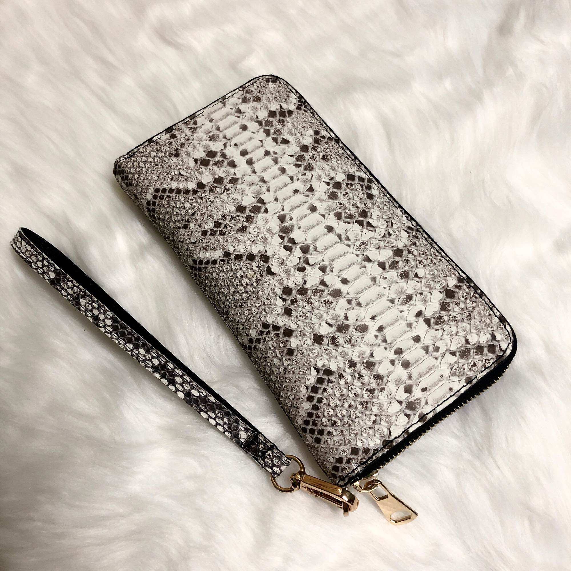 [Real Photo] 100% Genuine Python Leather Women's Wallet