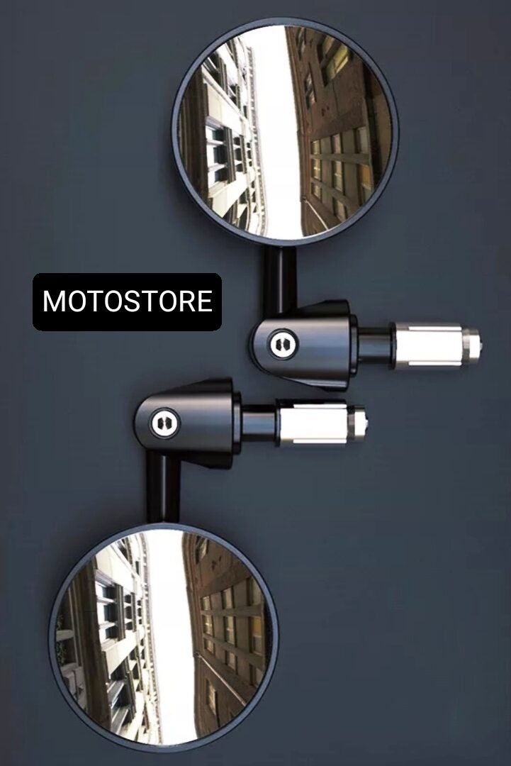 Gương gù tay lái nhôm mặt kính tròn( giá 1 cái )