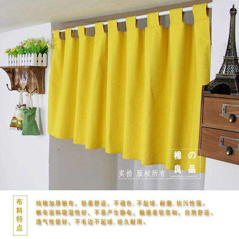 Rèm cửa vải màu trơn kẹo đơn giản rèm ngăn cách vải nghệ thuật rèm một nửa rèm vải nhà bếp rèm tủ phòng tắm phòng thử đồ rèm treo