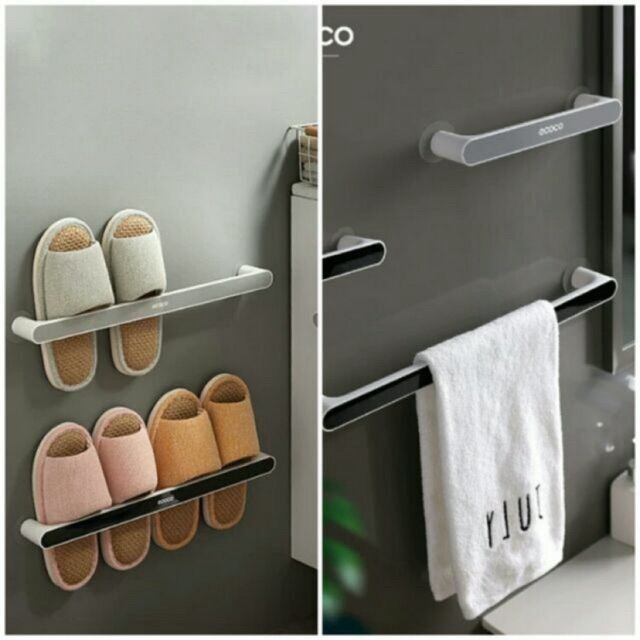Kệ treo khăn, cài dép đa năng ECOCO