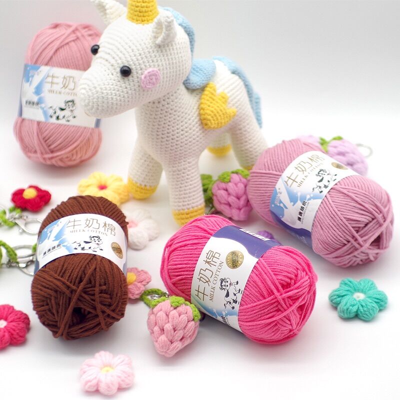 Len Cuộn Milk Bò- 92 Màu- Đan Móc HandMade