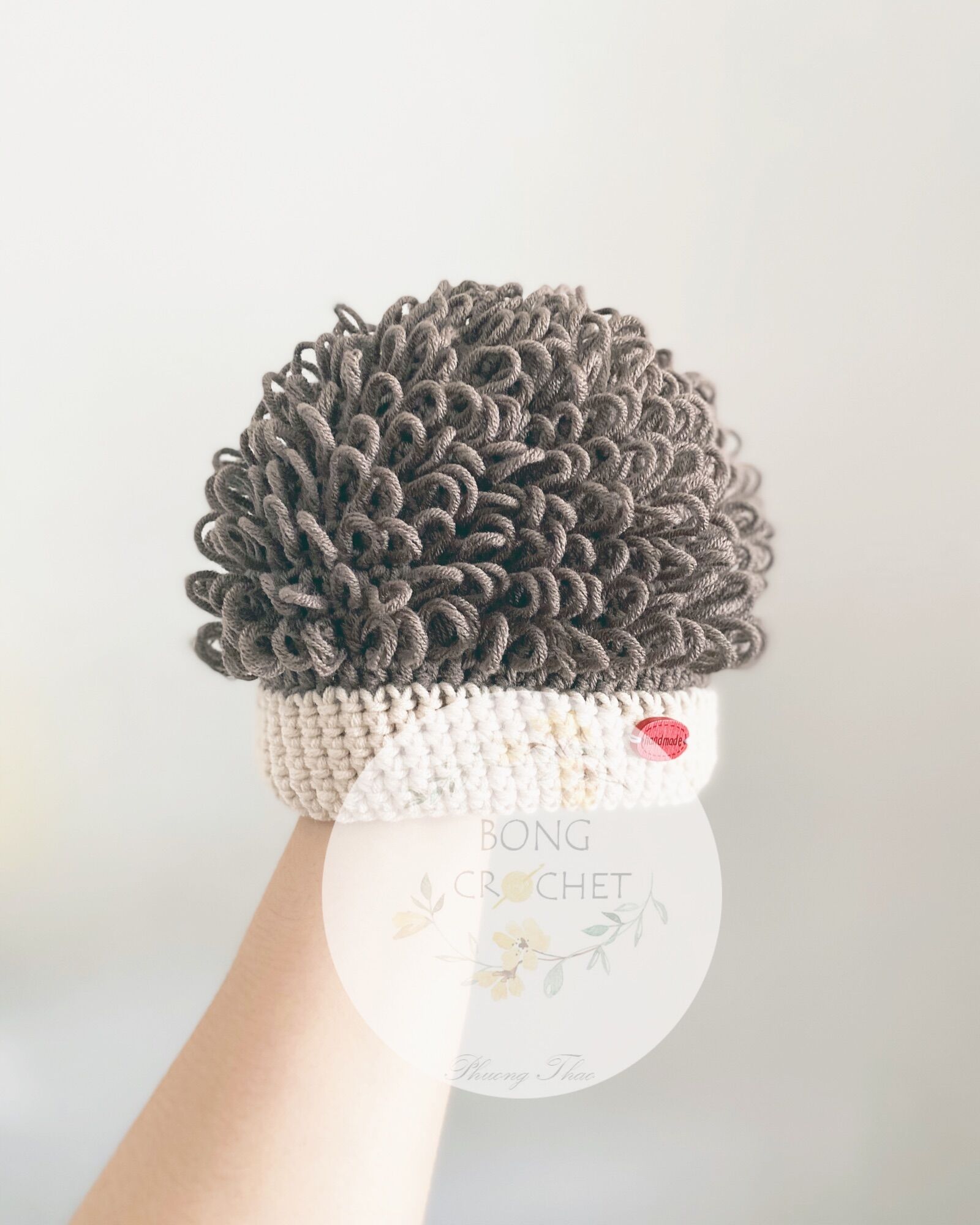 Mũ len tóc xoăn Korea xinh cho bé [crochet]