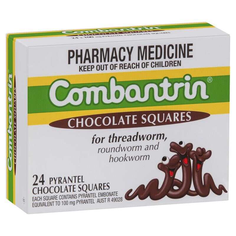 Socola số giun, tẩy giun Combantrin Chocolate Squares for threadworm