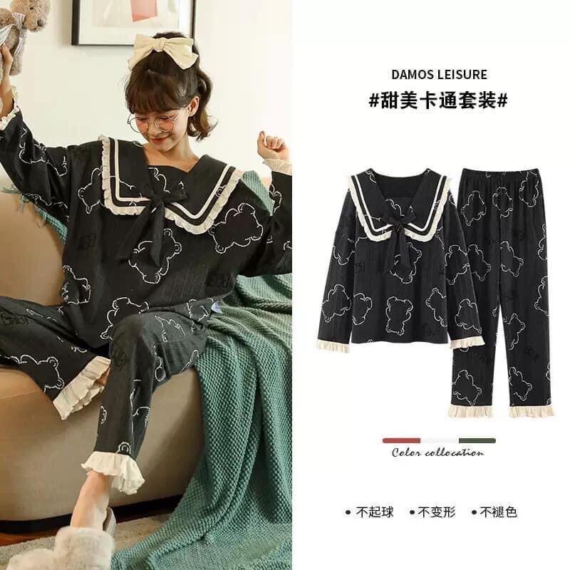 Bộ ngủ nữ bánh bèo, công chúa chất cotton