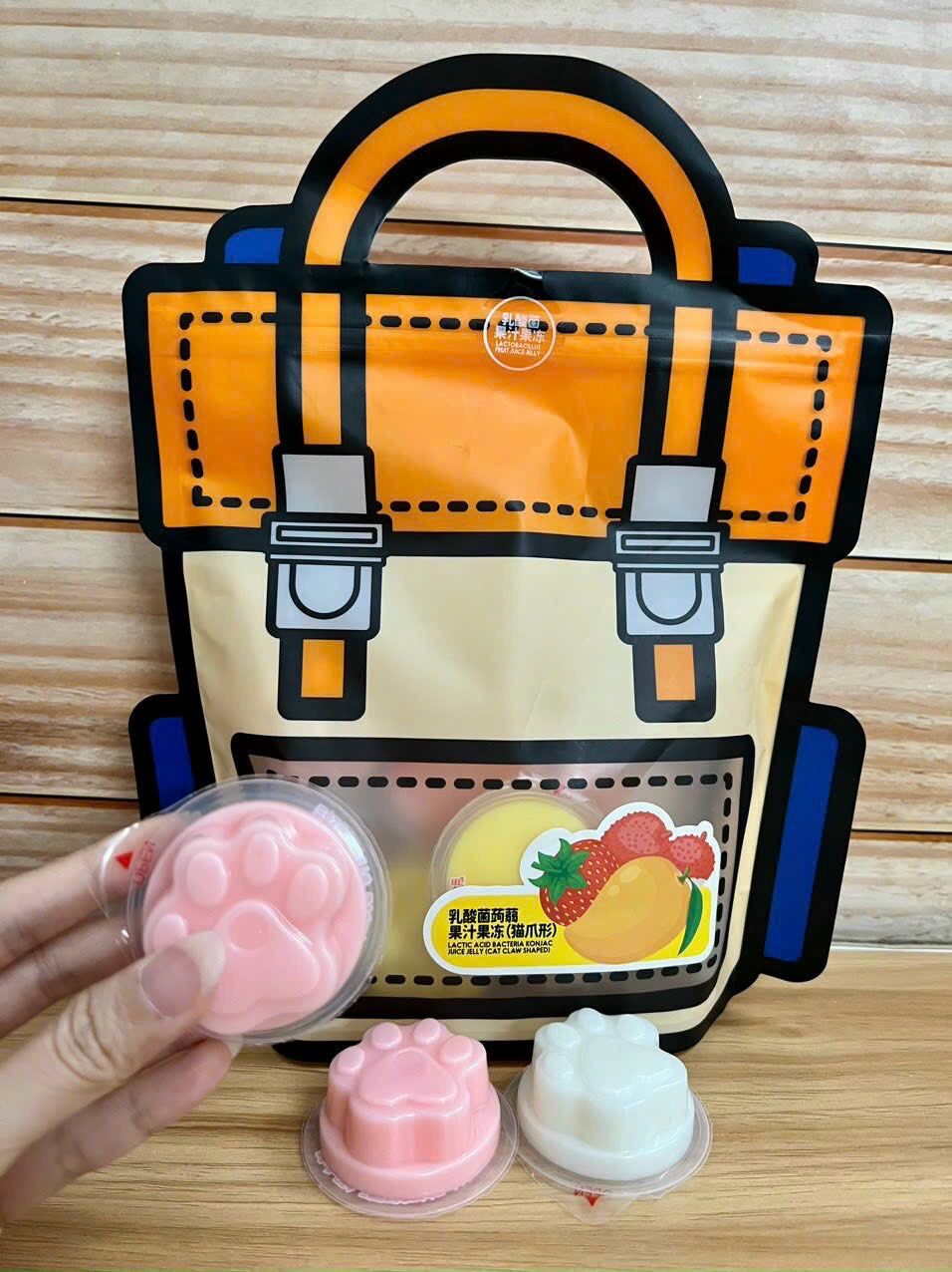 Thạch pudding trái cây Balo cho bé 2 màu
