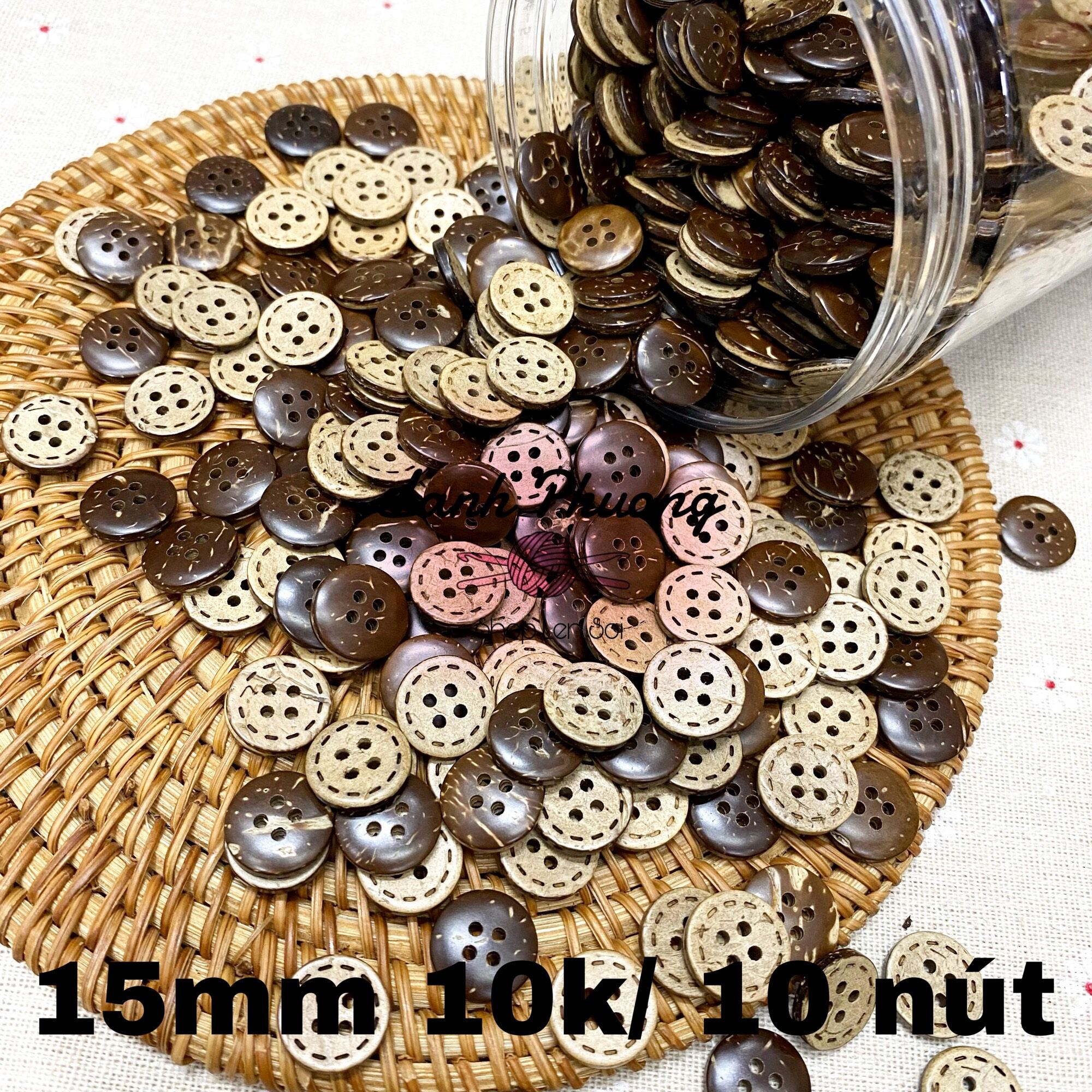 Nút Gỗ Dừa (set 10 cái)