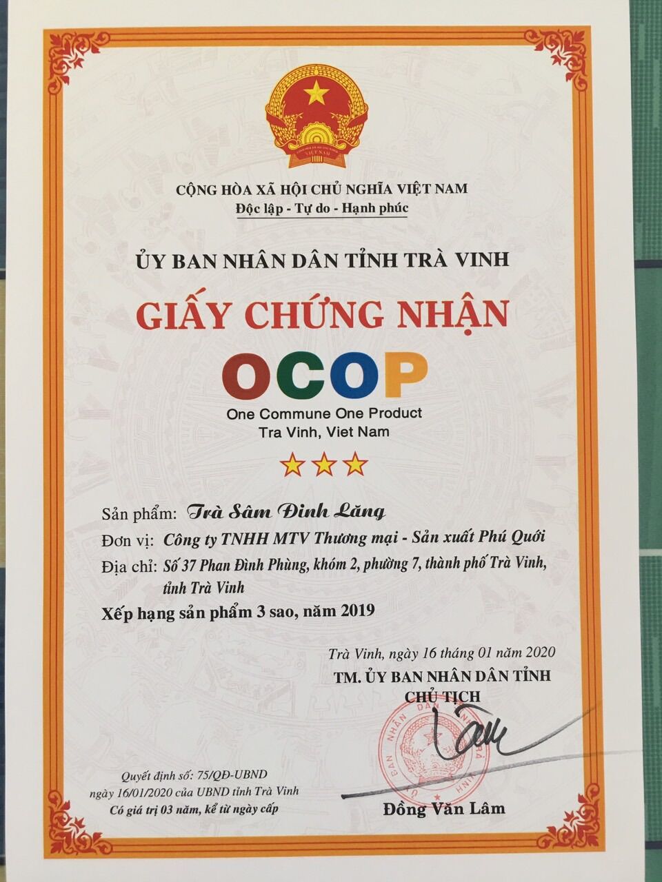 Trà Sâm Đinh Lăng Túi Lọc (hộp 30 gói)