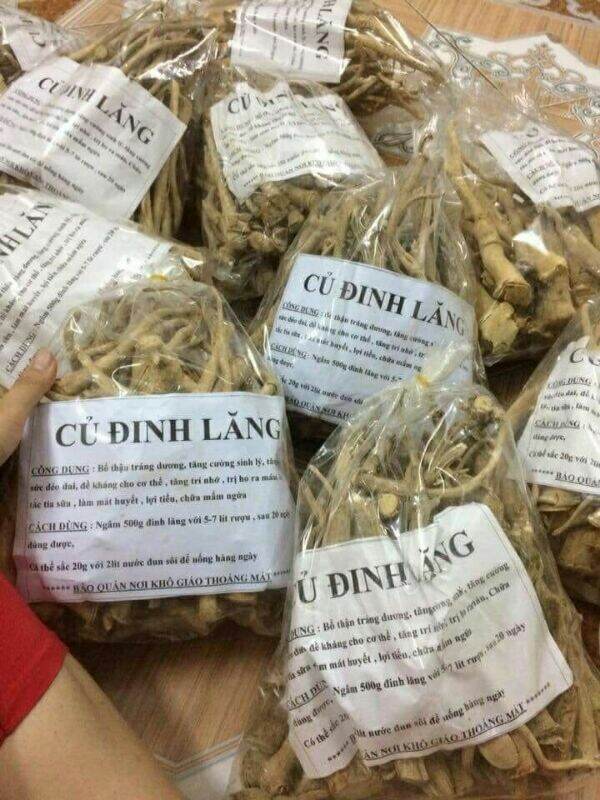 1kg củ đinh lăng khô