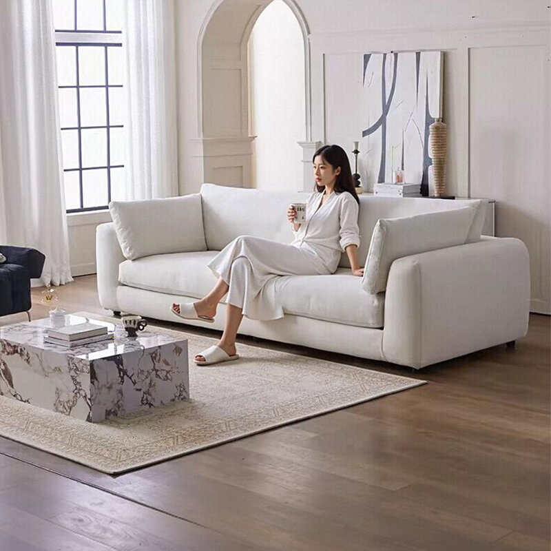 SHENGNIWEIER | Full Washable Wabi-Sabi Style Flax Cotton Sofa 3 Seater Giá 22,872,000 Đồng*Miễn phí vận chuyển
