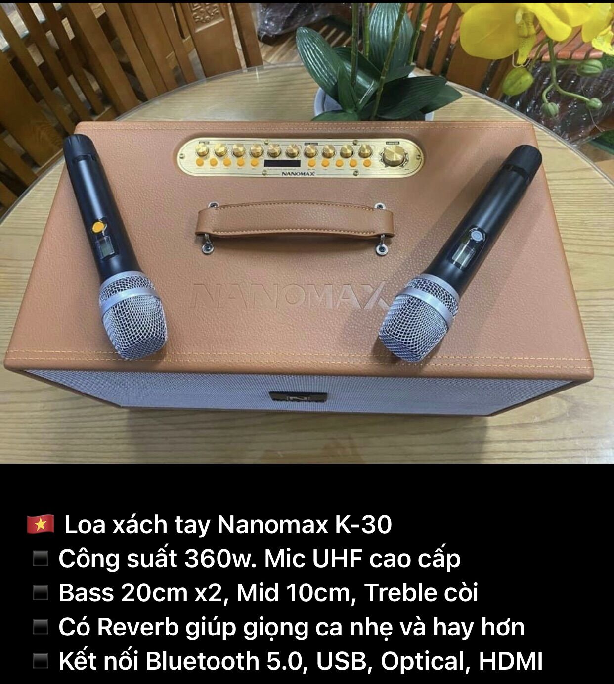Loa xách tay nanomax k30