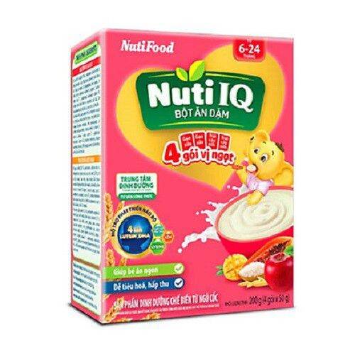 Bột ăn dặm 4 gói vị ngọt nuti 200g