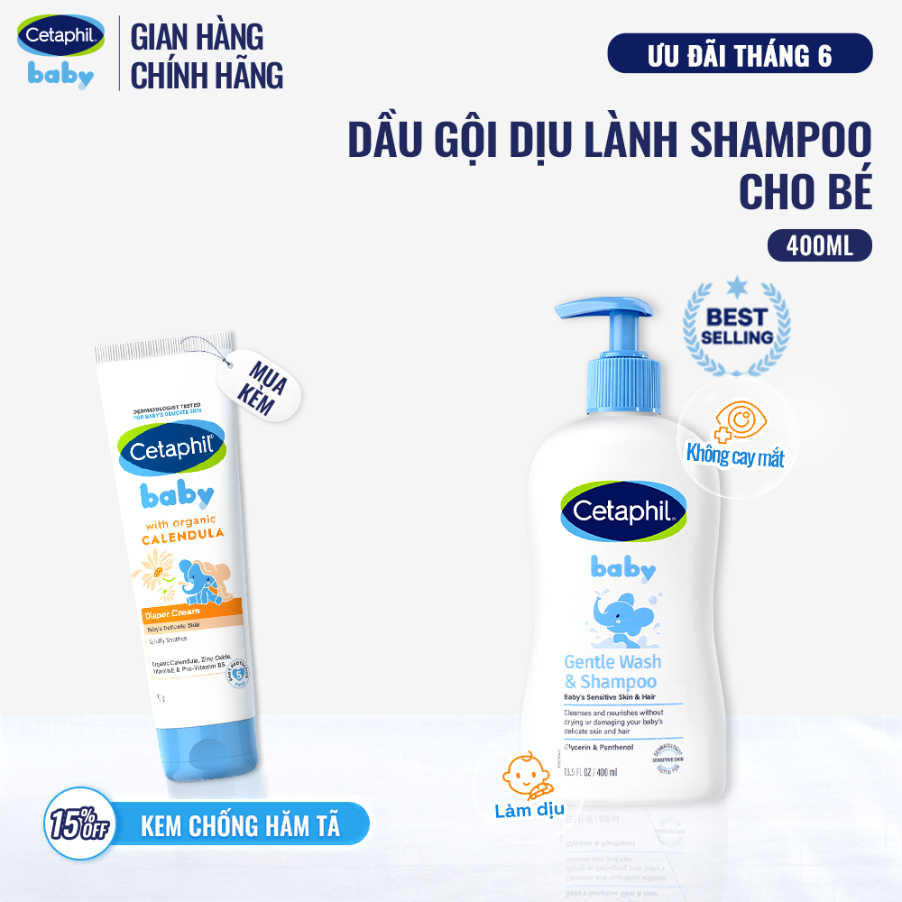Dầu gội dịu lành cho bé CETAPHIL BABY SHAMPOO 200ML