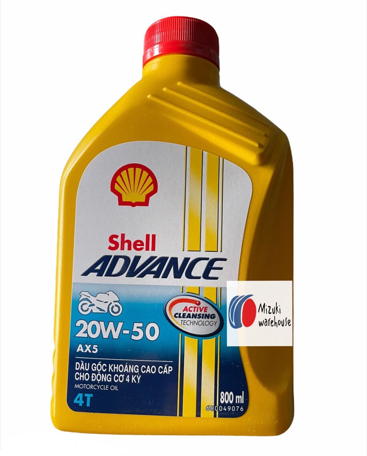 Nhớt shell advance 0,8 dành cho xe sô, xe tay ga