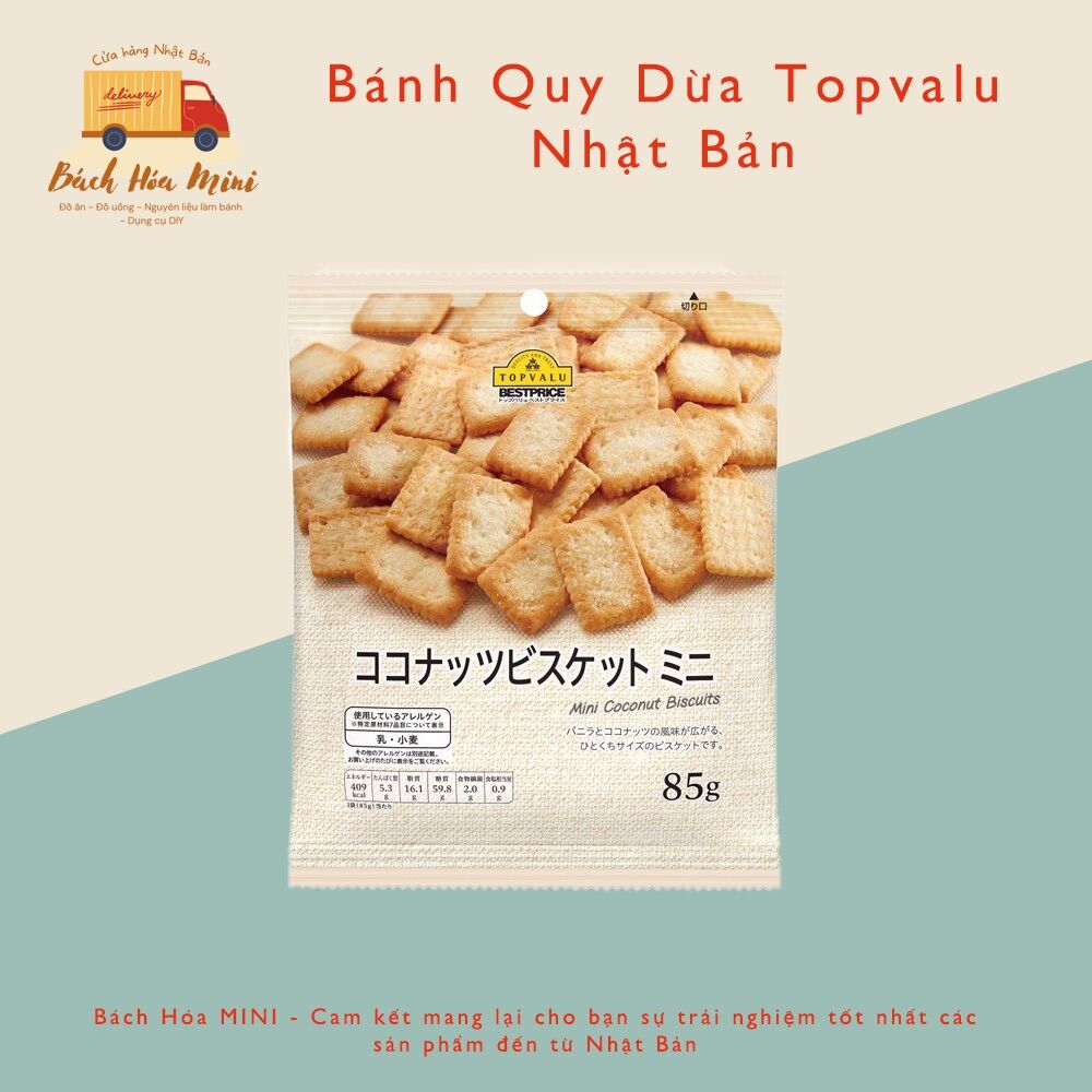 Bánh quy dừa topvalu - bách hoá mini