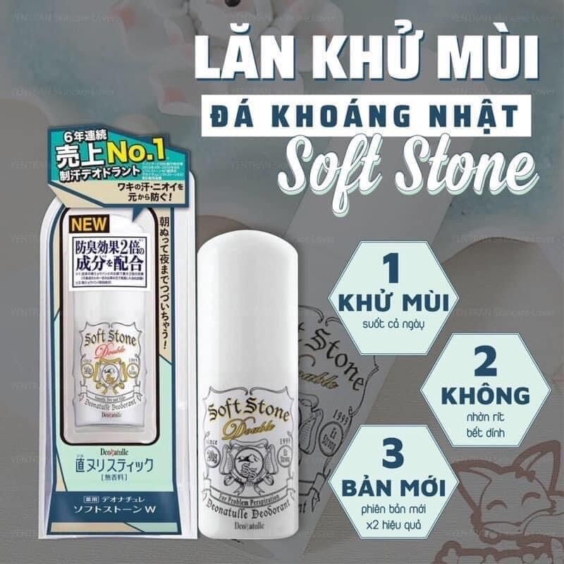 Lăn Nách Đá Khoáng Soft Stone Nhật Bản