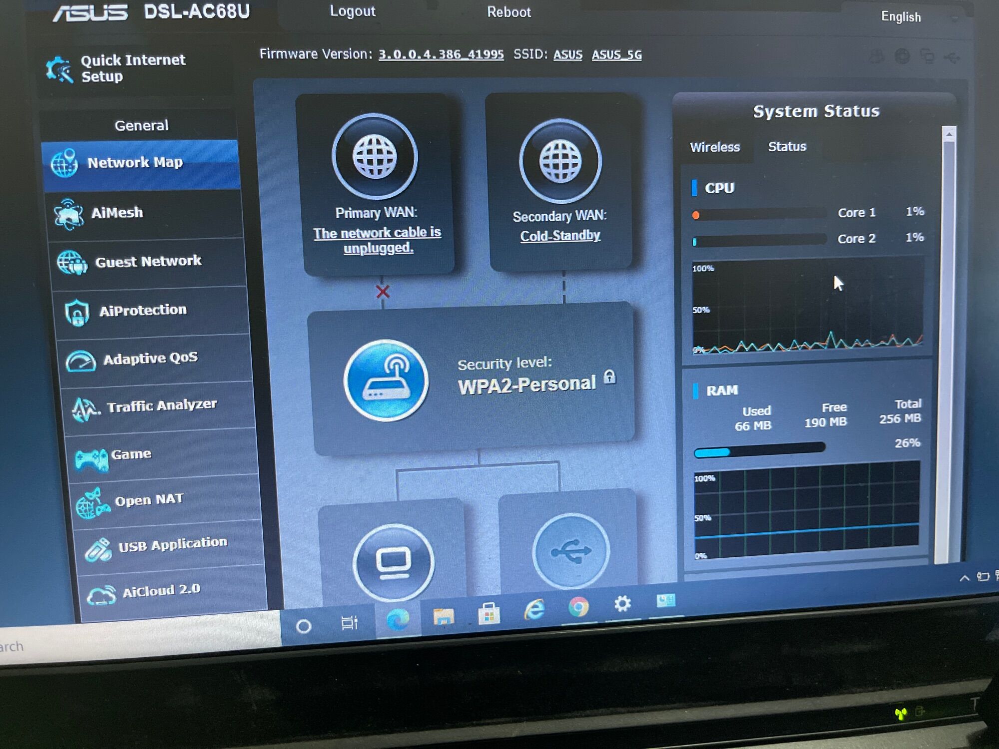 [HCM]Router Asus Aimesh AC1900 Mbps. Cân bằng tải USB 3/4G print server…