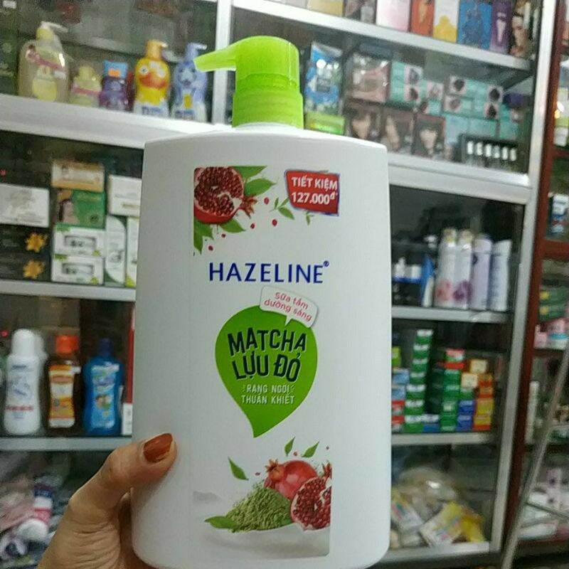 Sữa tắm sáng mịn da hazeline matcha lựu đỏ 1,2kg chính hãng