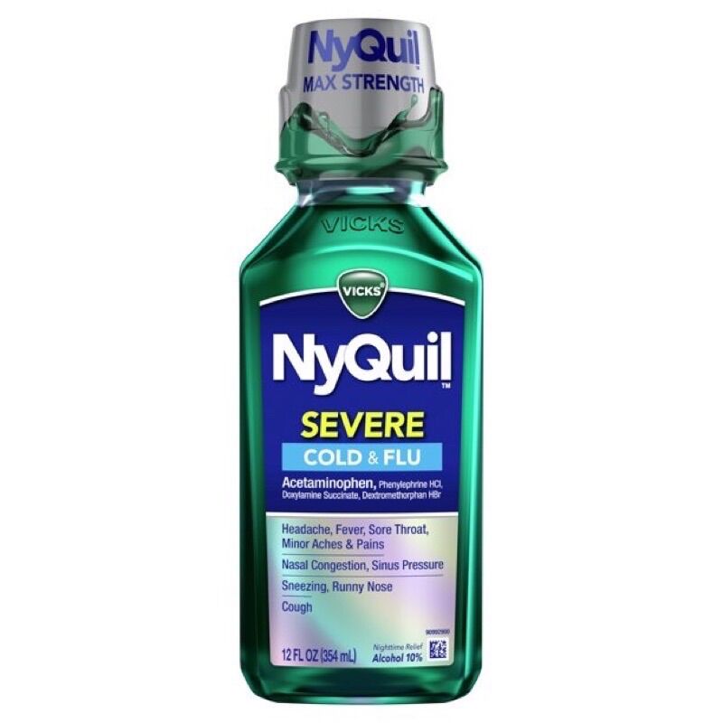 Siro vicks nyquil cold & flu severe 354ml