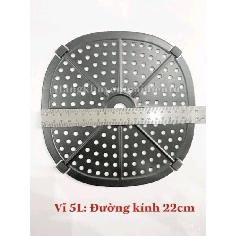 Vỉ chiên chống dính 22x24cm cho nồi chiên không dầu 4L hoặc 5L tùy model