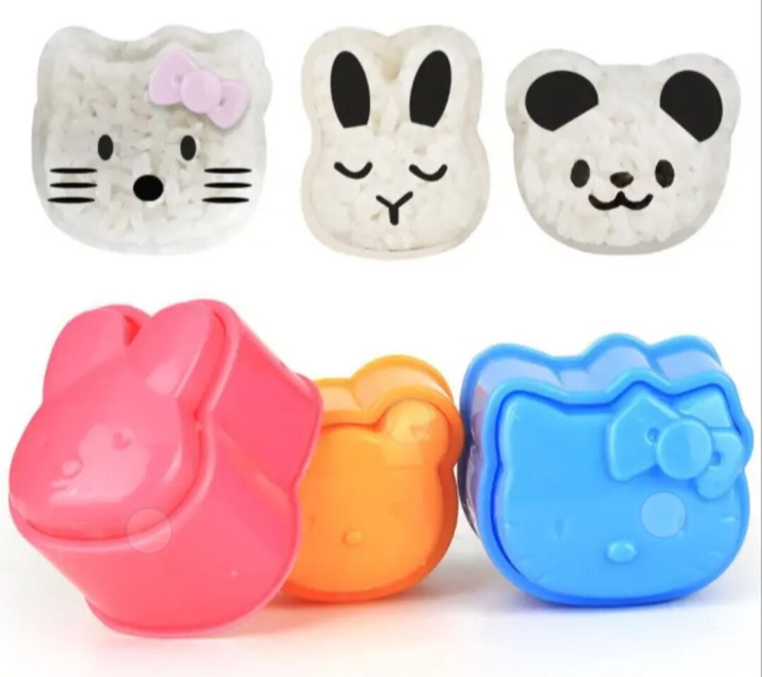 Khuôn cơm Bento cho bé bộ 3 chiếc