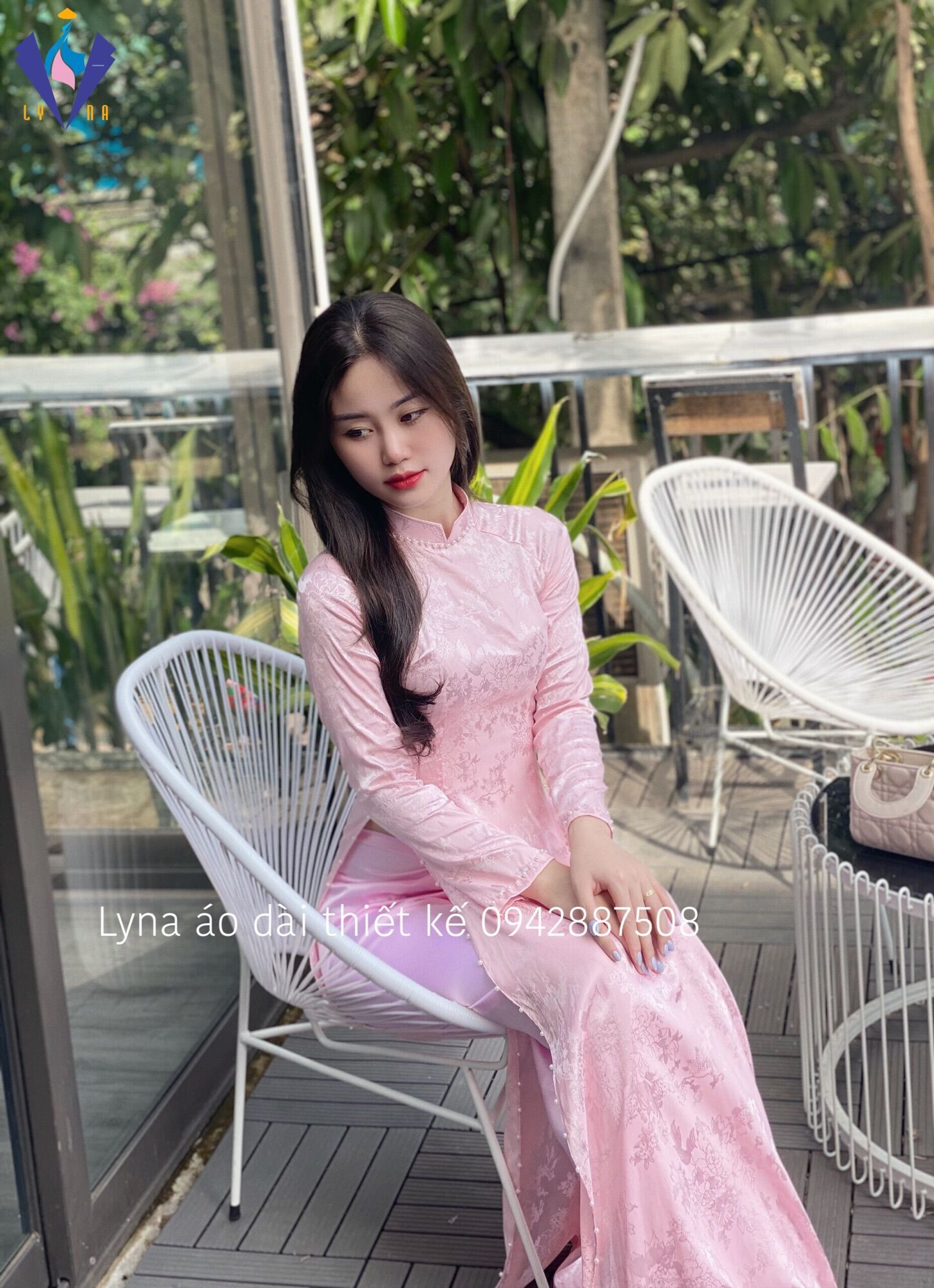 Áo dài truyền thống, áo dài Gấm đẹp, sang, vải Gấm mềm mại