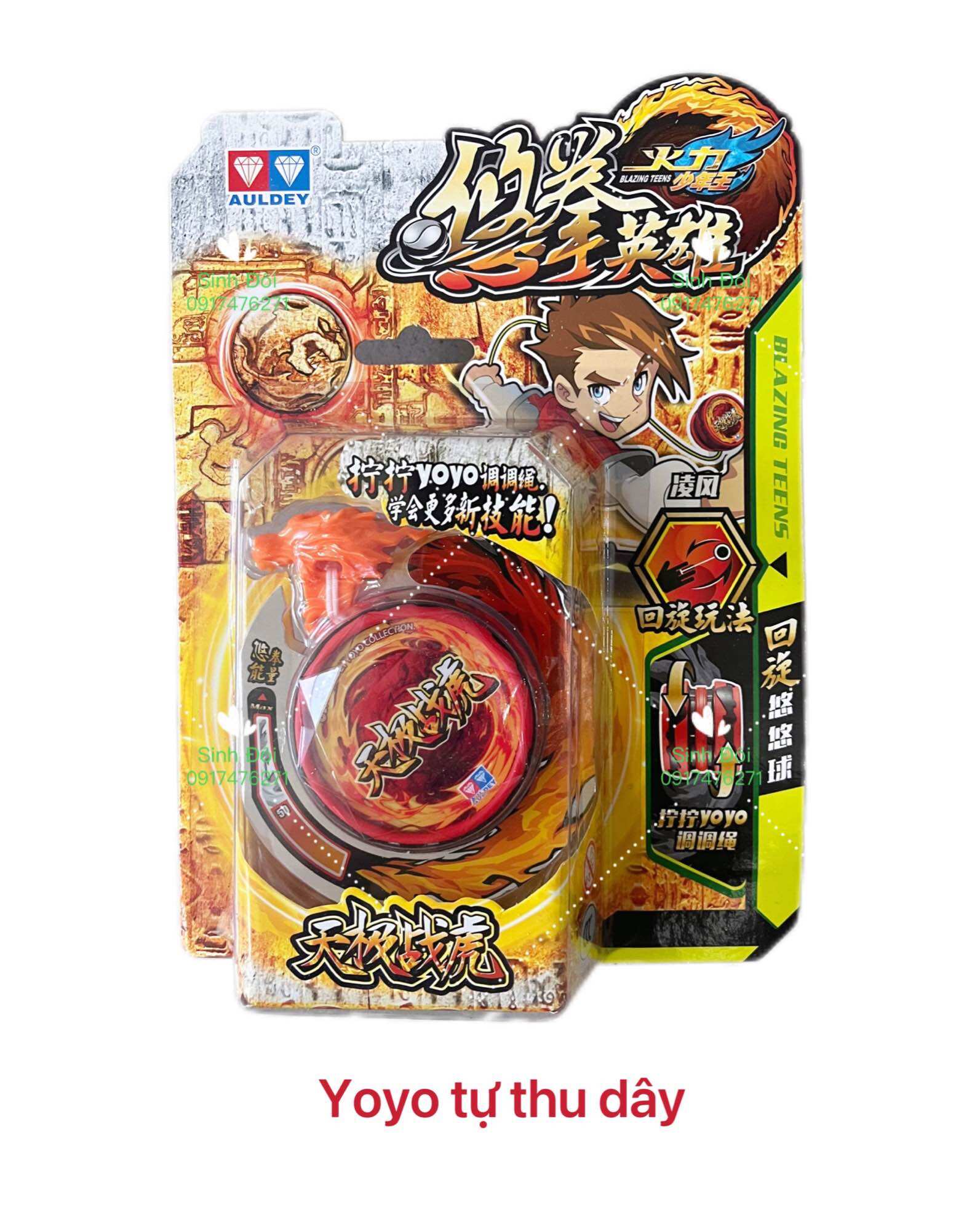 Yoyo 677111 màu đỏ tự thu dây - đồ chơi vận động