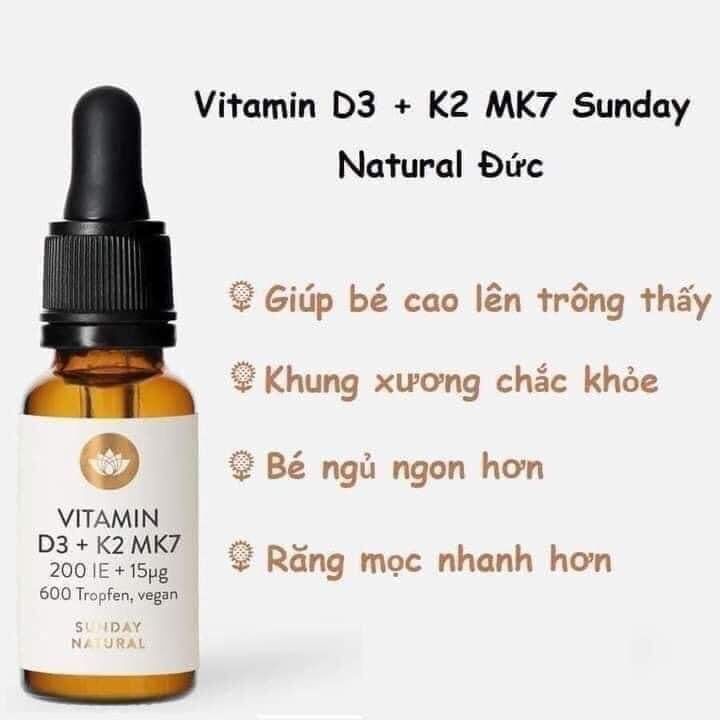 Vitamin d3 + k2 mk7 của đức date mới