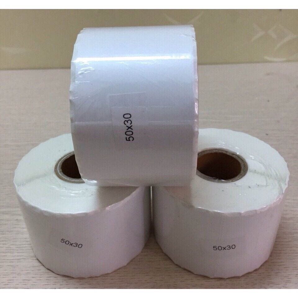 Giấy In Mã Vạch TUIGOIH Khổ 50x30mm Dạng Cuộn 700 Tem Dành Cho In Barcode, In Tem Vận Chuyển