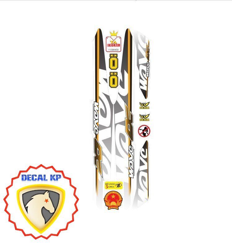 (Nhiều màu) Tem xe wave alpha 110,tem 3 lớp hàng cao cấp