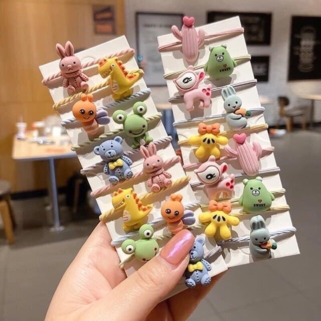 Set 10 Dây buộc tóc cute cho bé