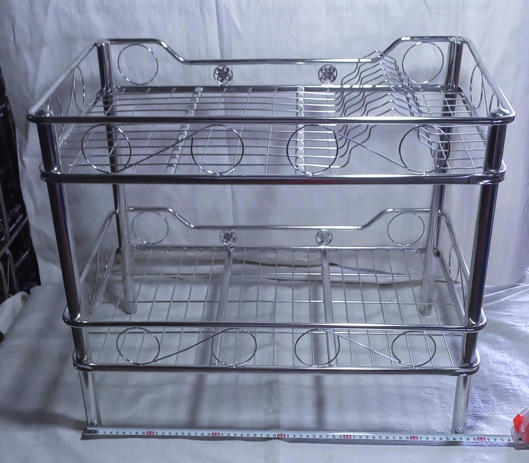 kệ đựng chén 2 tầng inox 40×60