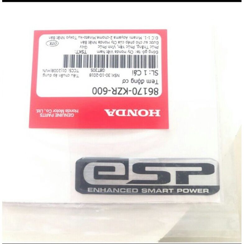 tem nổi ESP+ESP plus chính hãng Honda