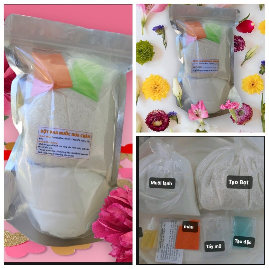 bột pha nước rửa chén
