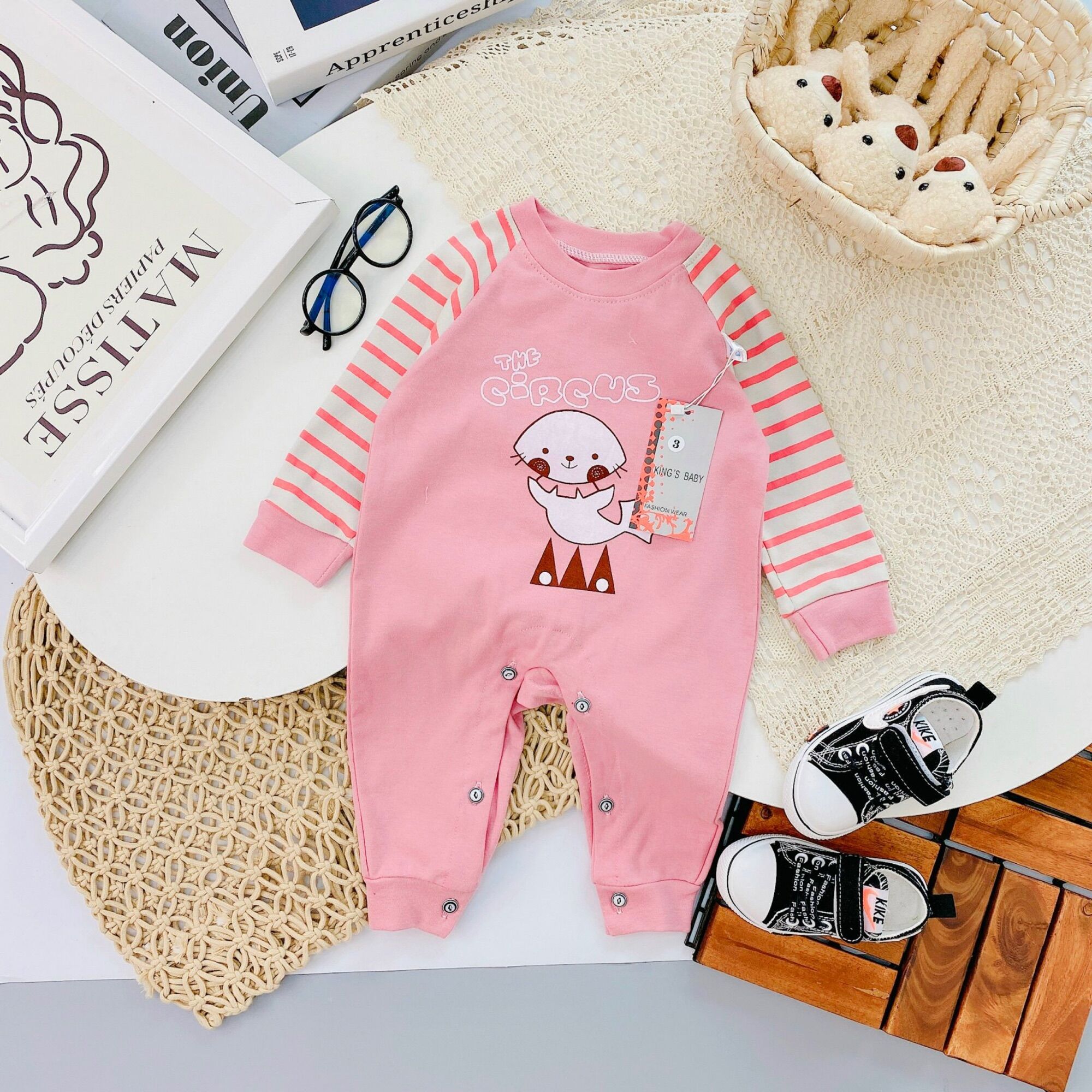 Body nỉ thu đông cho bé 2-8kg
