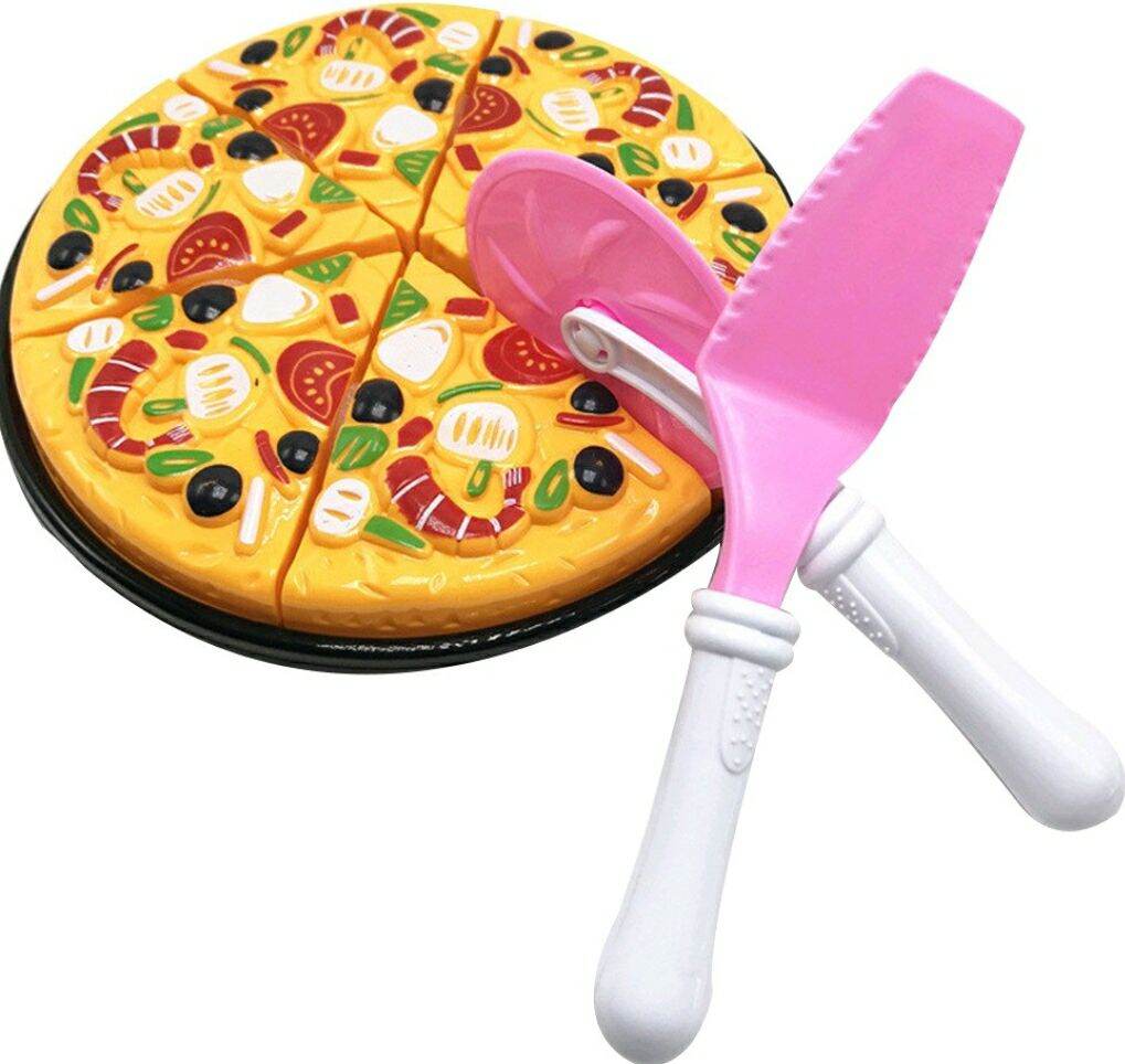 Bộ Đồ Chơi Cắt Bánh Pizza 9 Chi Tiết Cho Bé - đồ chơi bánh pizza giá rẻ hàng đẹp dày